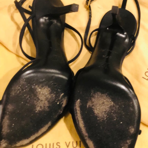 Authentic Louis Vuitton Black Strappy Sandals - Picture 6 of 6